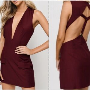 Tobi Suspender Tuxedo Mini Dress Small S